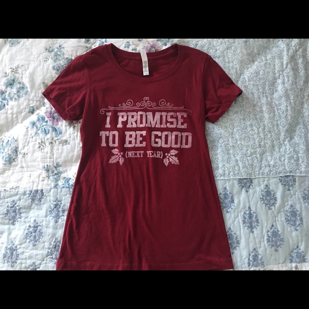 Women’s Xmas Tee “I promise to be good(next year)”